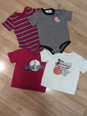 Circo 18 Months Bundle. 2 Onesies 2 T-shirts.  Athletic Theme.